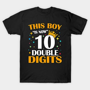 This Boy Is Now 10 Double Digits 10th Birthday T-Shirt